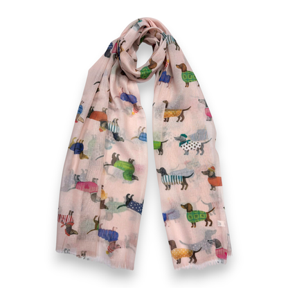 Lili Scarves - Fashion Dogs Digital Print Scarf: Mint
