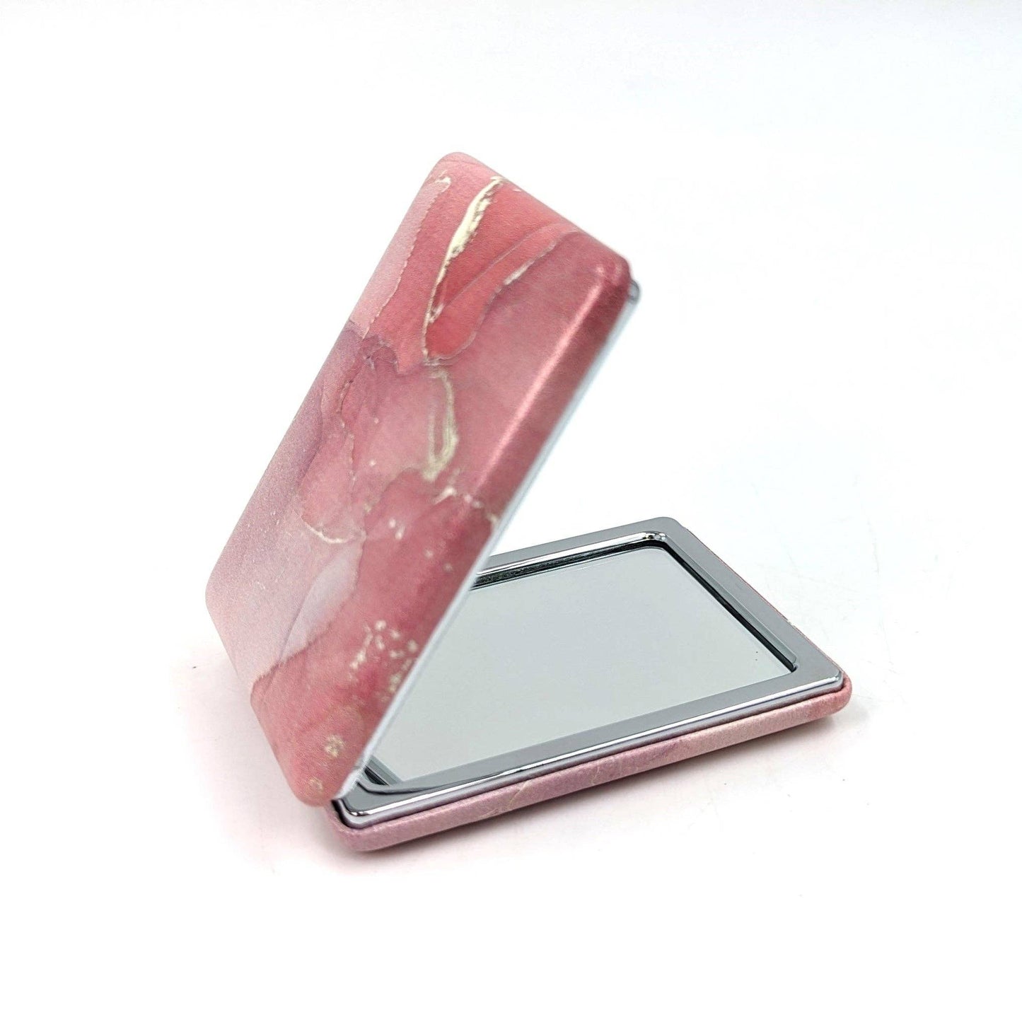 Tempest Designs - Marble effect print rectangular compact mirror: GRN