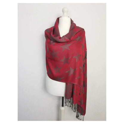 Super Soft Reversible Pashmina scarf /Shawl- Star Navy