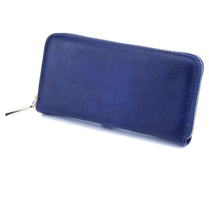 Long Soft Pu Purse Cards Notes Coins Tan
