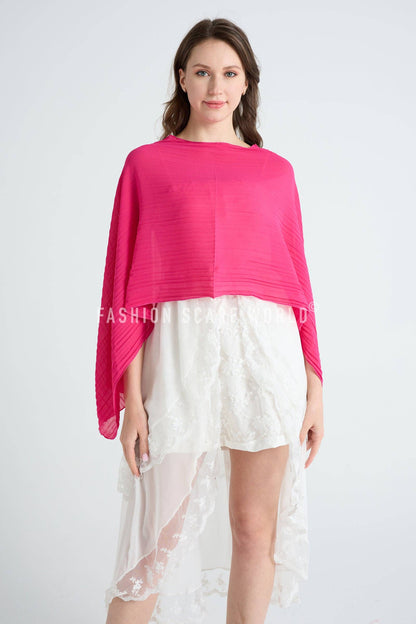 Plain Pleated Chiffon Cover Up: Pistachio