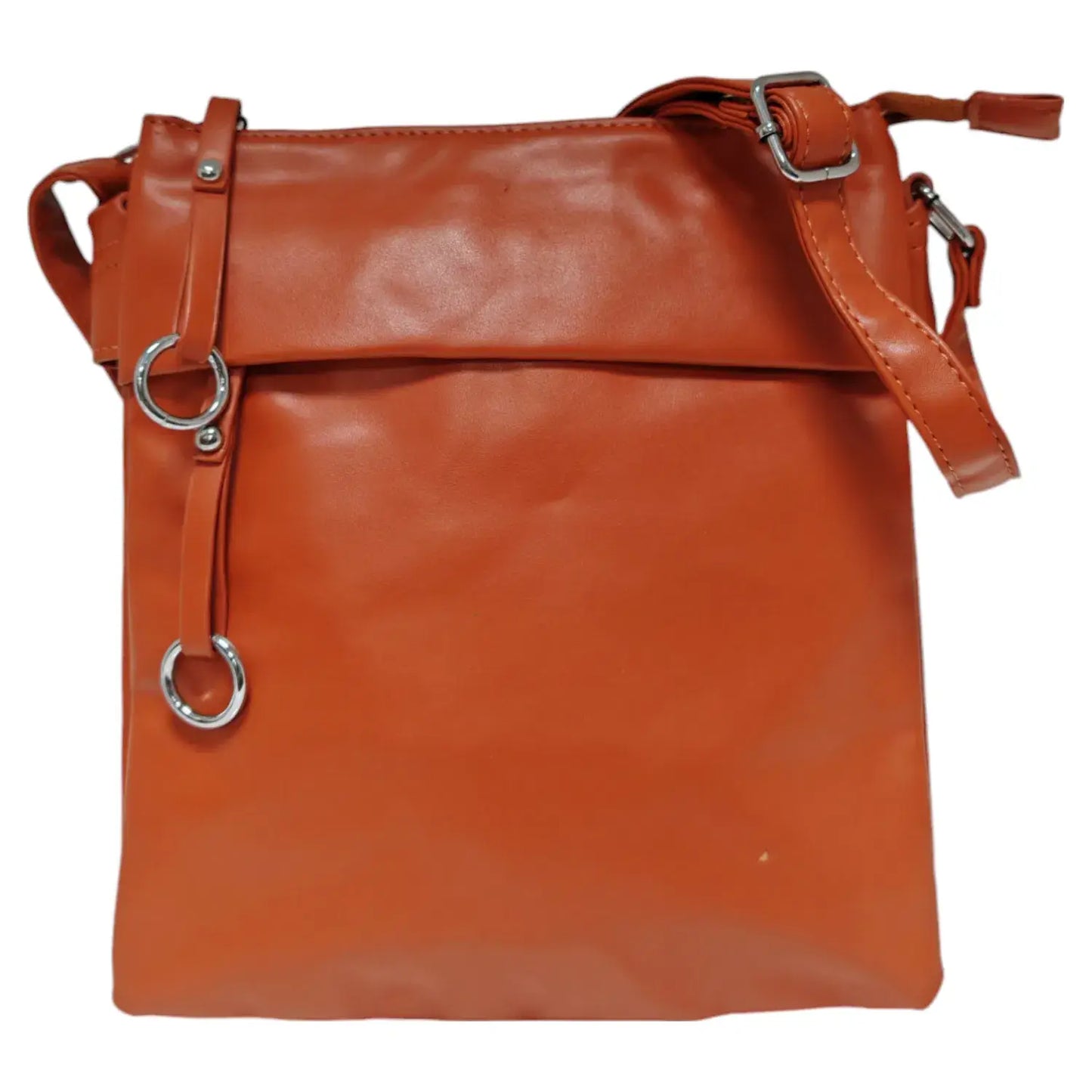 Soft Pu Silver-toned Cross Body Bag Shoulder  -Blue
