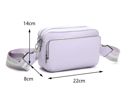 Strathurie - Crossbody Bag with Canvas Strap Silver 0925