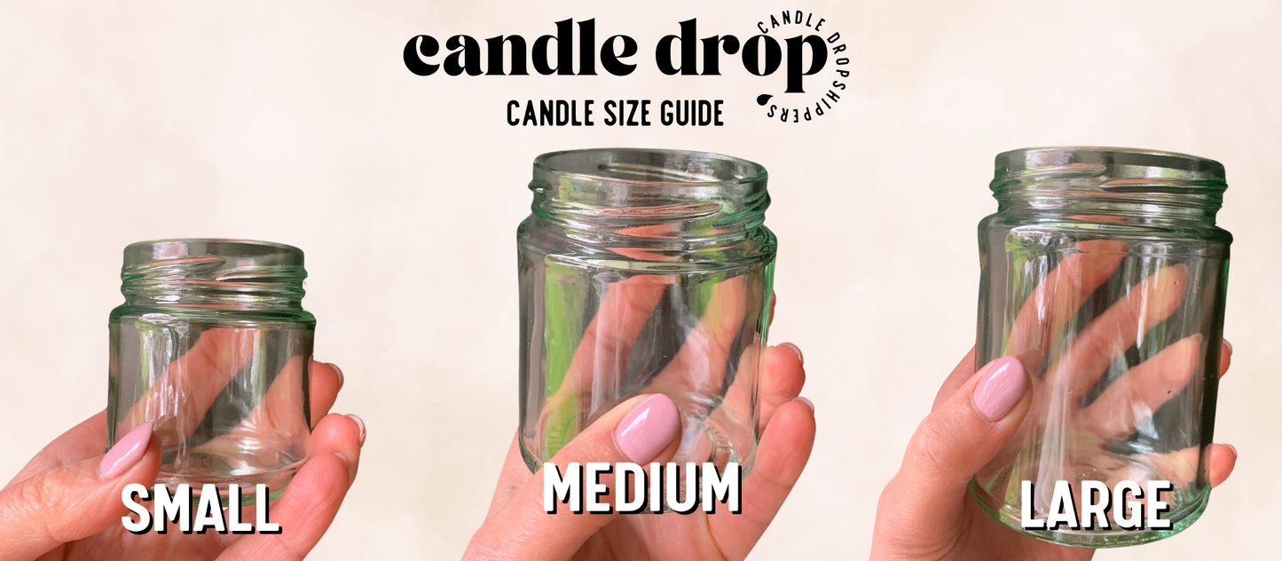 Candle Drop - Clear Jar | Personalised Hand-Poured Natural Soy Candle: Vanilla / 300ml