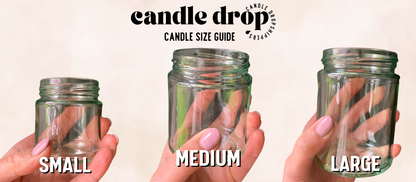 Candle Drop - Clear Jar | Personalised Hand-Poured Natural Soy Candle: Sage & Sea Salt / 190ml