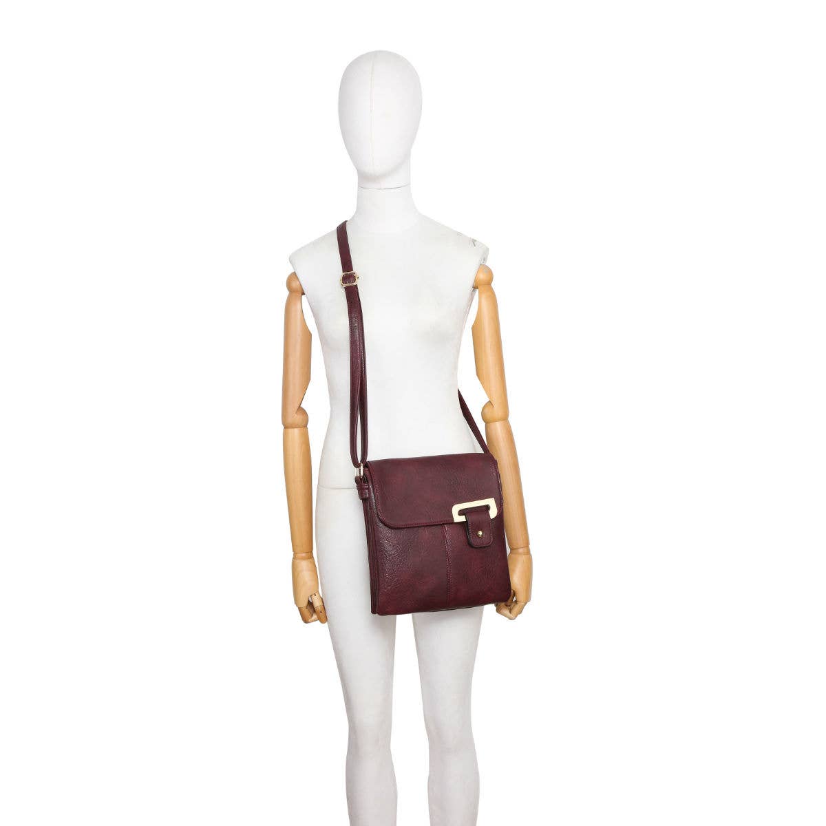 Cross Body Handbag with flap over cover: Khaki