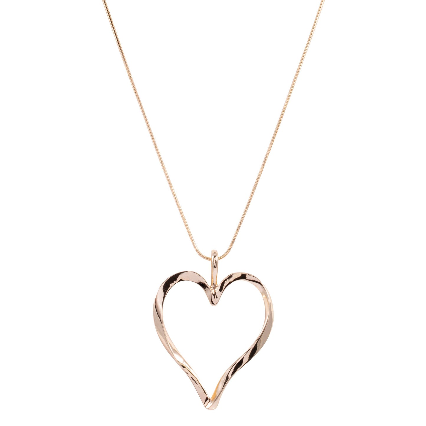 D&X Ltd - Sweetheart Heart Classic Long Necklace: Gold