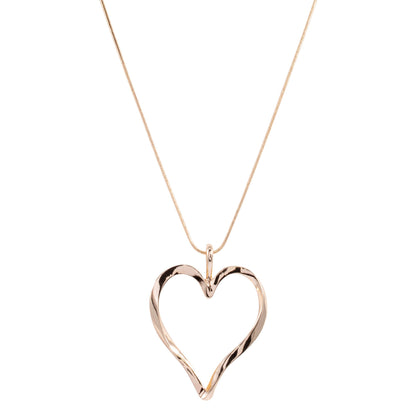 D&X Ltd - Sweetheart Heart Classic Long Necklace: Gold