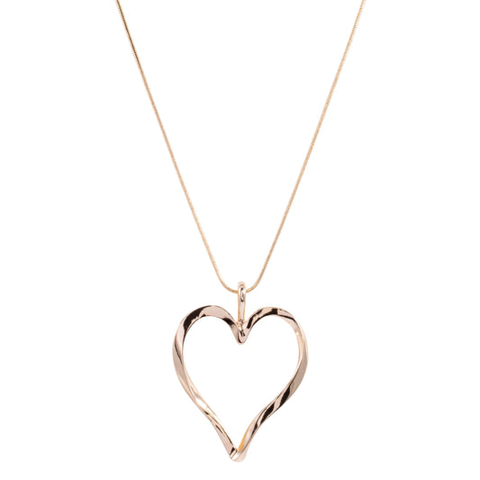 D&X Ltd - Sweetheart Heart Classic Long Necklace: Gold