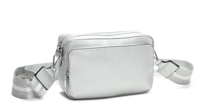 Strathurie - Crossbody Bag with Canvas Strap Silver 0925
