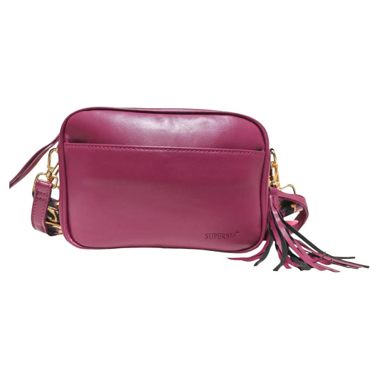 Soft Pu Camera Bag Cross Body Bag with Front Pocket Mink