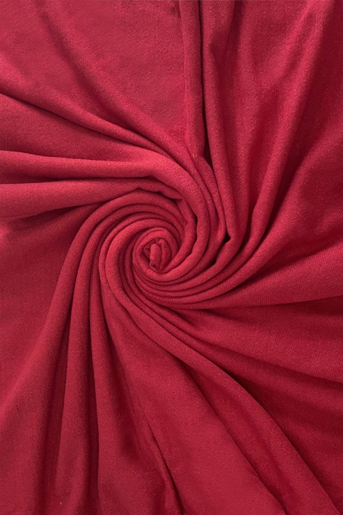 Fashion Scarf World - Plain Wool Pom Pom Scarf: Fuchsia Pink