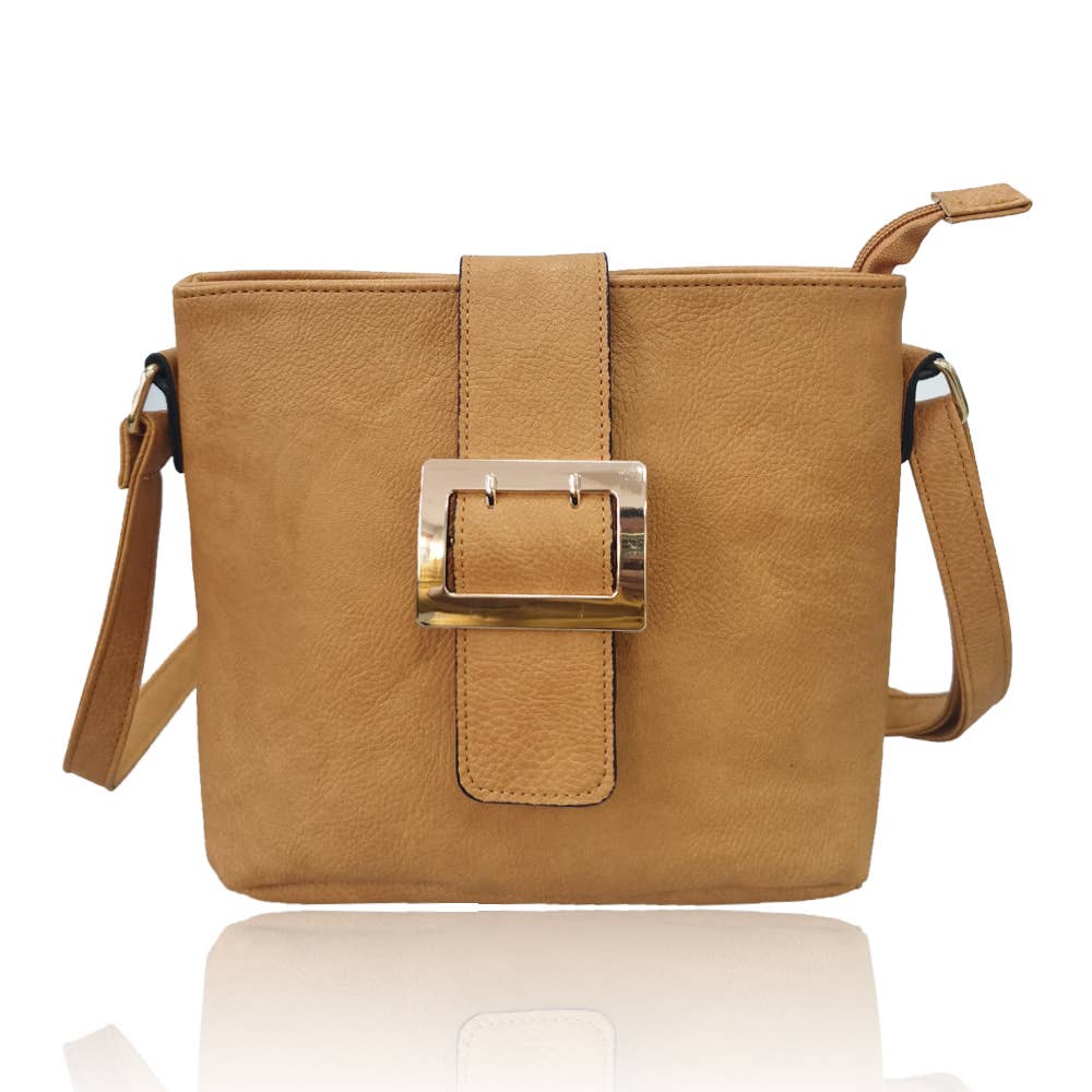 Belle Trading Ltd - Janella Square Buckle Cross Body Bag: Black