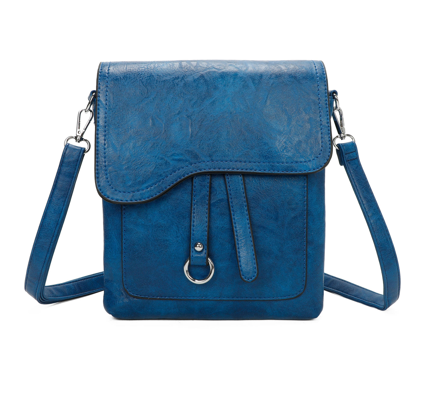 Medium Size 3 Compartment Cross Body  Shoulder Bag: Grey