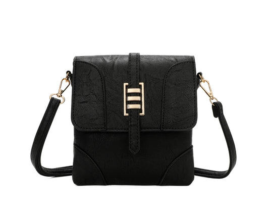 Superbia - Small Front Flap 2 Compartment Cross Body Bag Shoulder Bag: Green