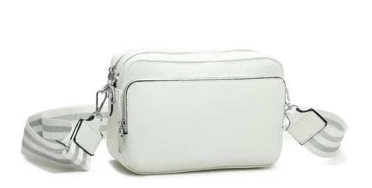 Strathurie - Crossbody Bag with Canvas Strap White 0925