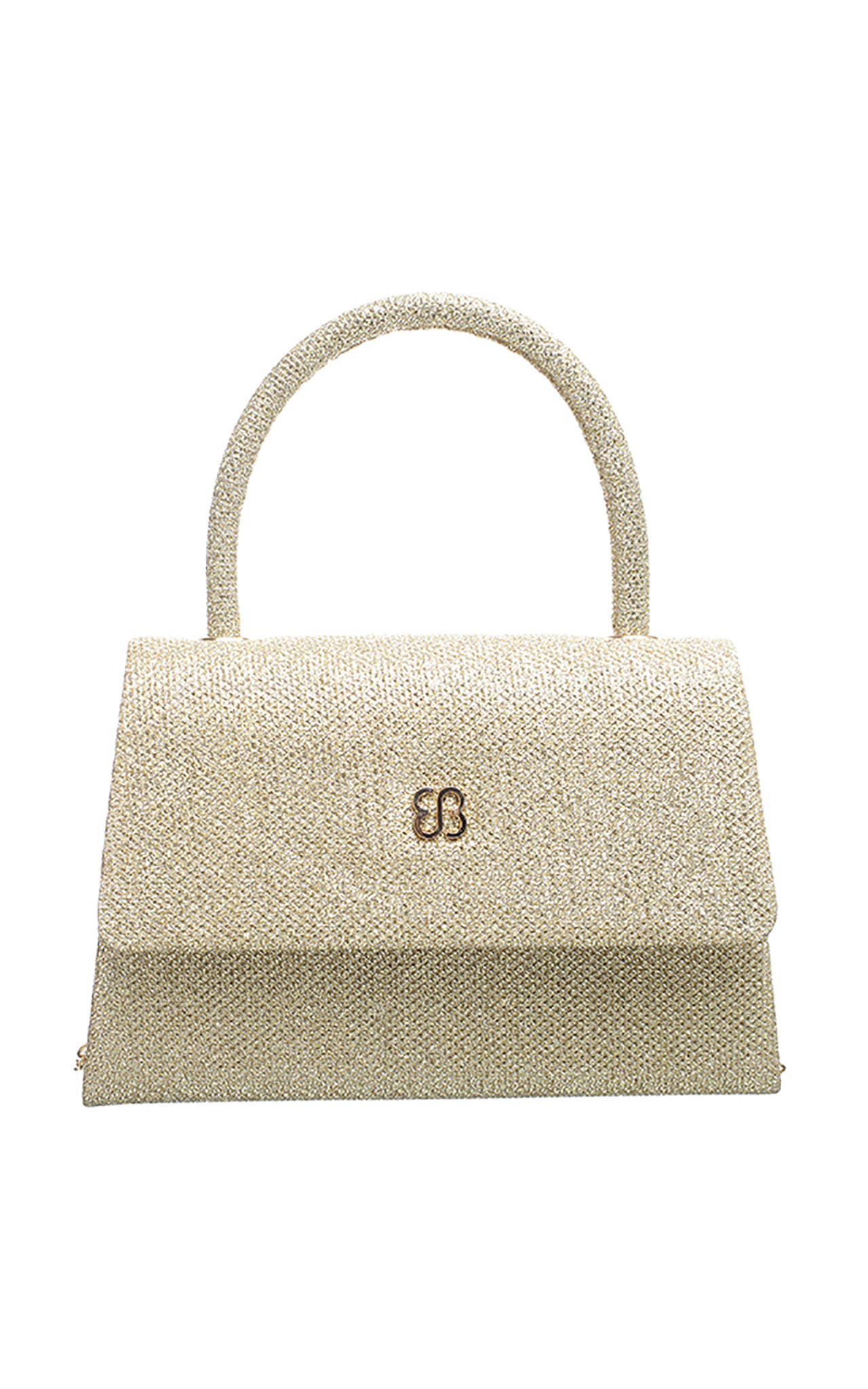 Bessie London - TOP HANDLE FLAP OVER CLUTCH BAG: Silver