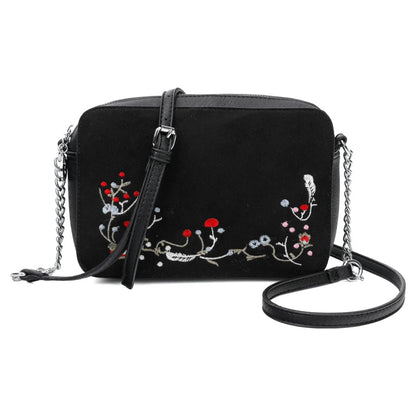 Superbia - Crossbody bag with embroidered details 5878: Red