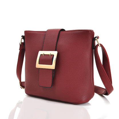 Belle Trading Ltd - Janella Square Buckle Cross Body Bag: Black