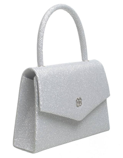 Bessie London - TOP HANDLE SPARKLE EVENING BAG: Navy