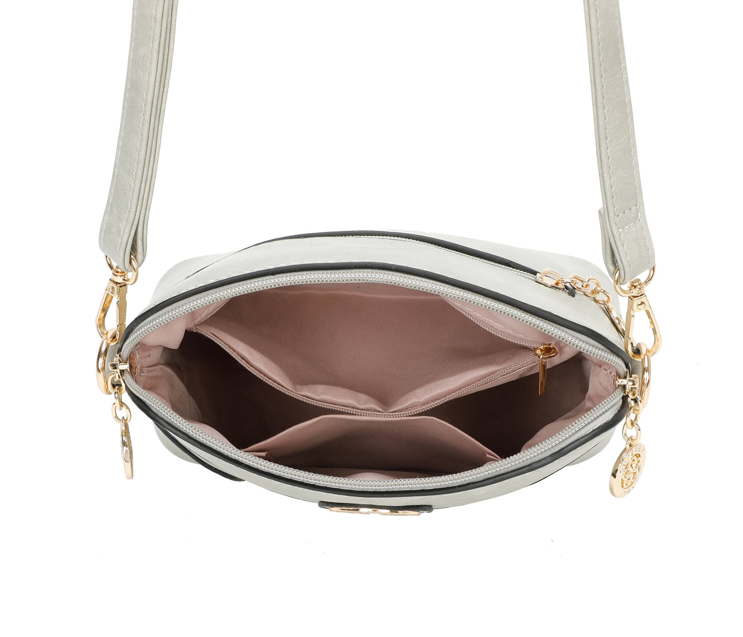 Superbia - Small Square Cross Body Bag Shoulder Bag -9122: White