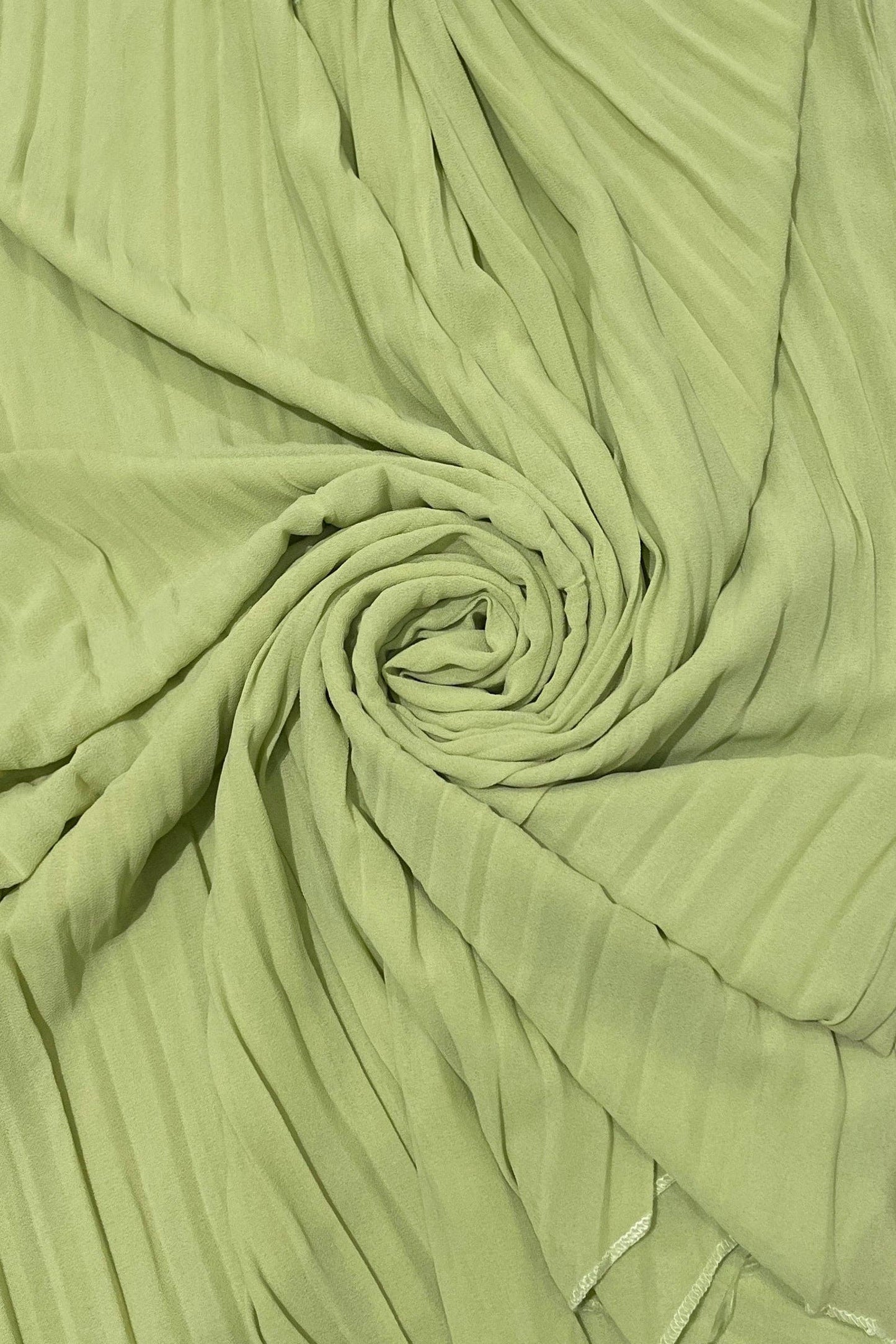 Plain Pleated Chiffon Cover Up: Pistachio