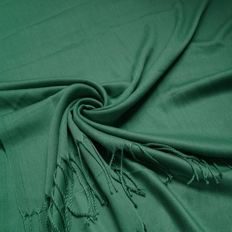 Lili Scarves - Plain Light Pashmina Large Scarf - 20 Colours: Black