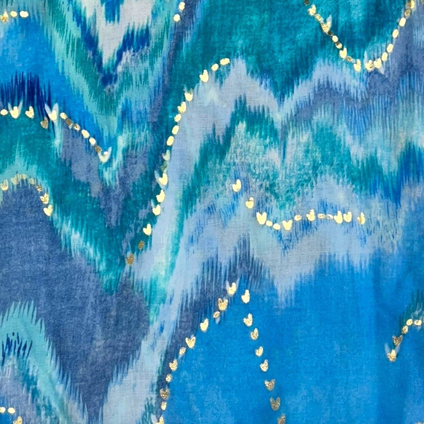 Lili Scarves - Colourful Wave Scarf Finished with Fringes: Purple