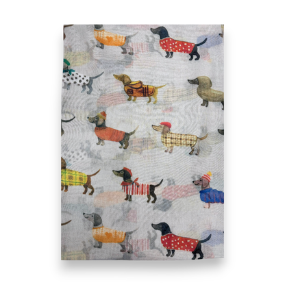 Lili Scarves - Fashion Dogs Digital Print Scarf: Black