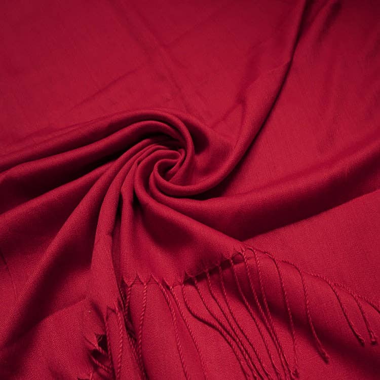 Lili Scarves - Plain Light Pashmina Large Scarf - 20 Colours: Black