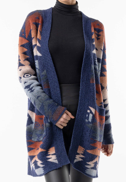 ANGELEYE - Californian Knit Longline Open Cardigan: California / M/L