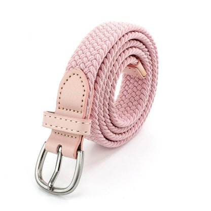 Sophos - 25mm Ladies Elastic Plaited Webbing Belt: Pink / M
