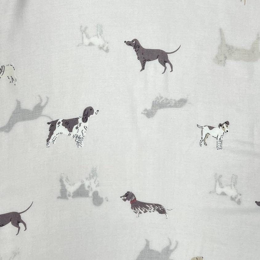 Lili Scarves - Dog Print Scarf: Mocca