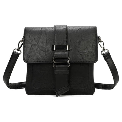 Small Medium Size 3 Compartment Cross Body Bag Shoulder Bag: White