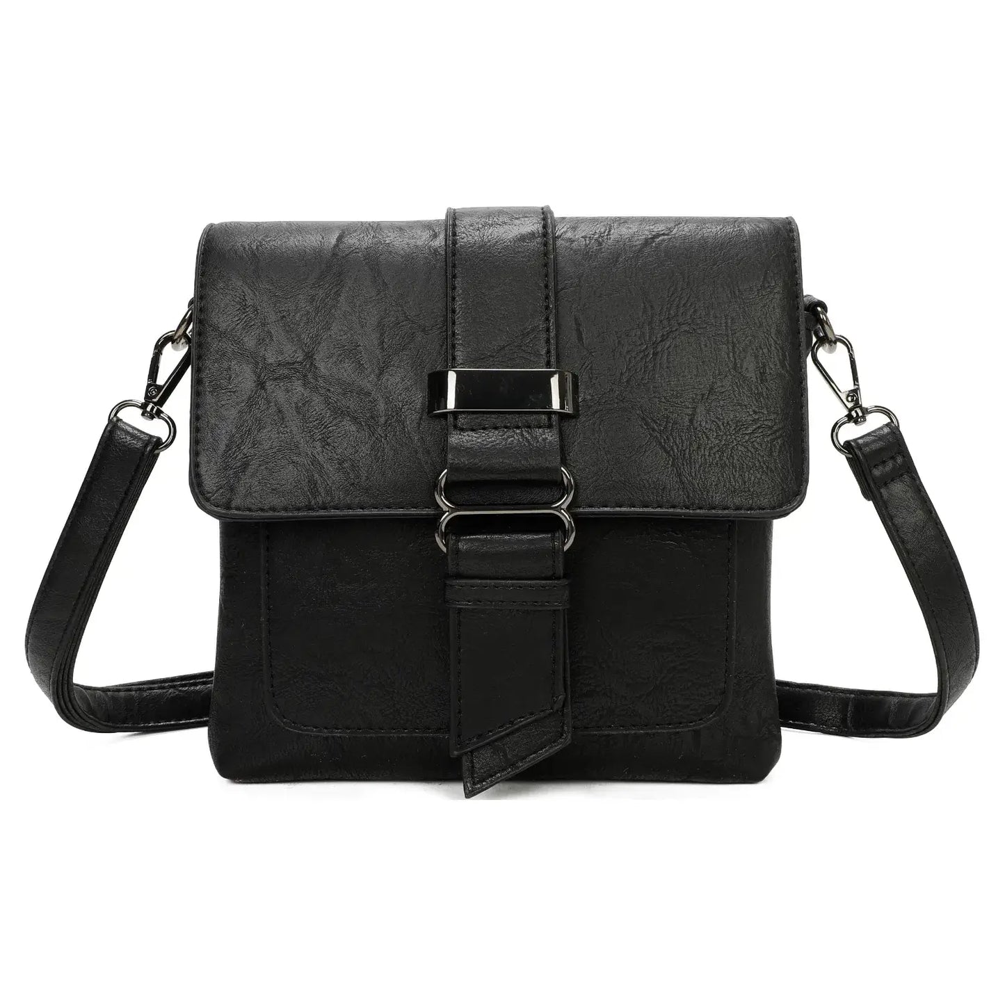 Small Medium Size 3 Compartment Cross Body Bag Shoulder Bag: Navy