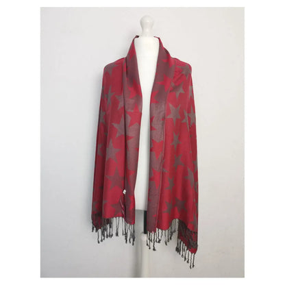 Super Soft Reversible Pashmina scarf /Shawl- Star Navy