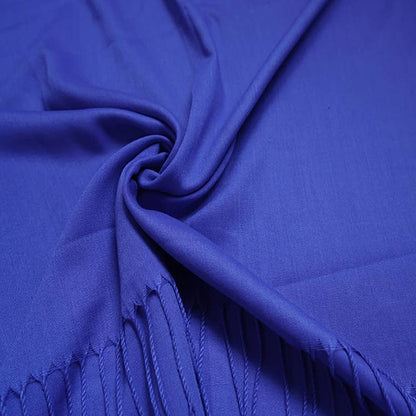 London Scarves - Plain cotton blend pashmina with tassels: Peach A29