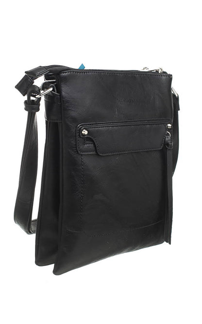 Bessie London - CLASSIC ZIPPER CROSSBODY BAG: GREEN