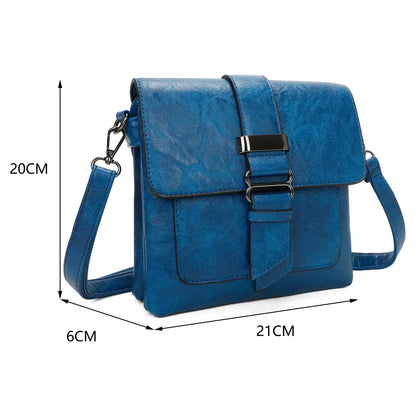 Small Medium Size 3 Compartment Cross Body Bag Shoulder Bag: Navy