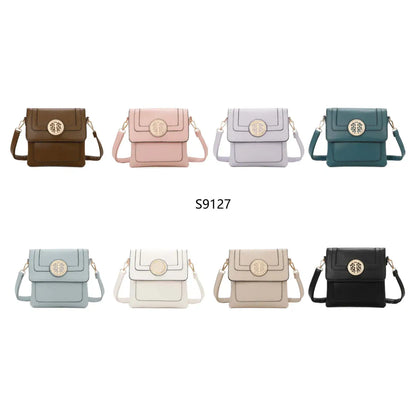 Superbia - Small 3 Compartment Cross Body Bag Shoulder Bag- S9127: Blue