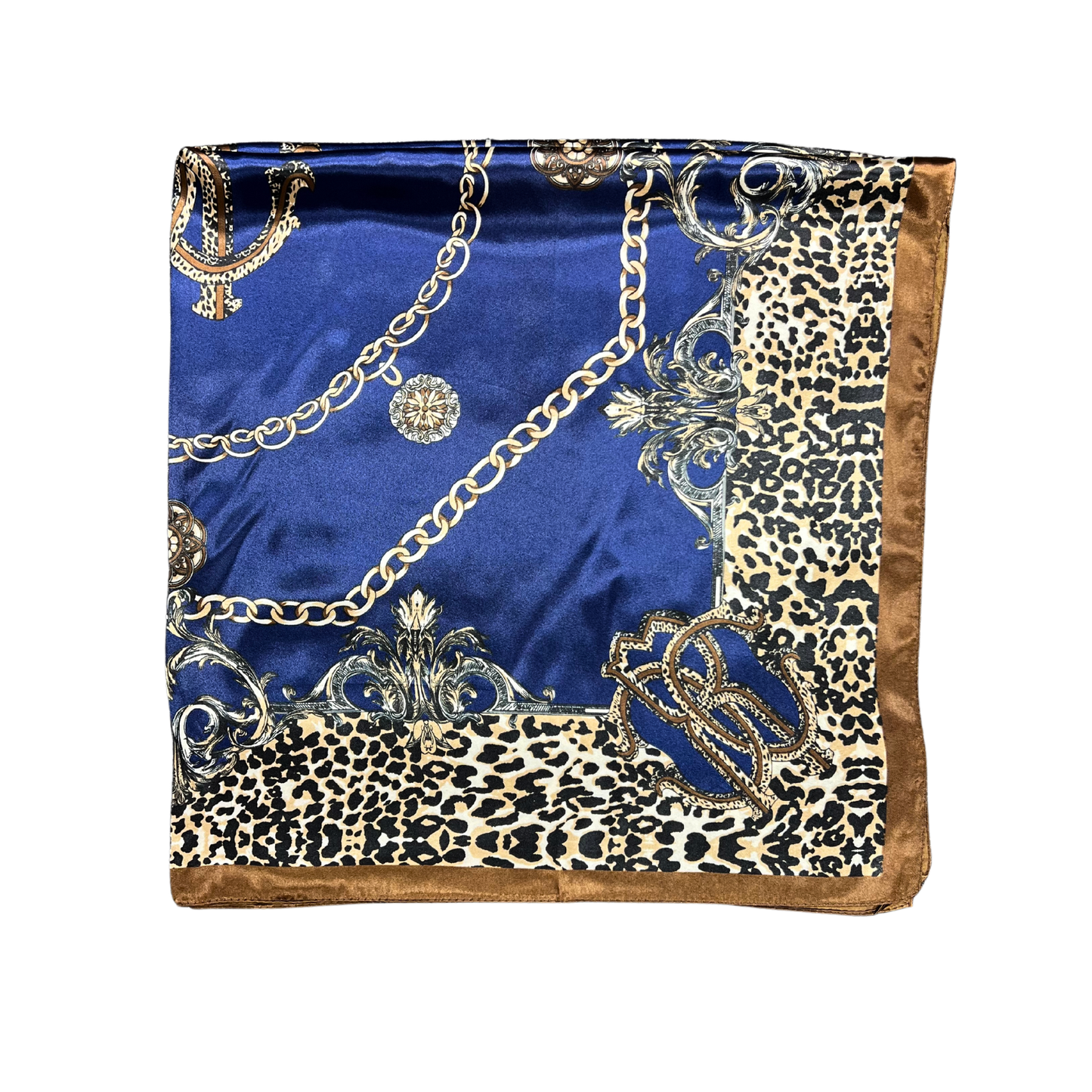 Lili Scarves - Leopard Print Pattern Silk Touch Square Scarf: Pink