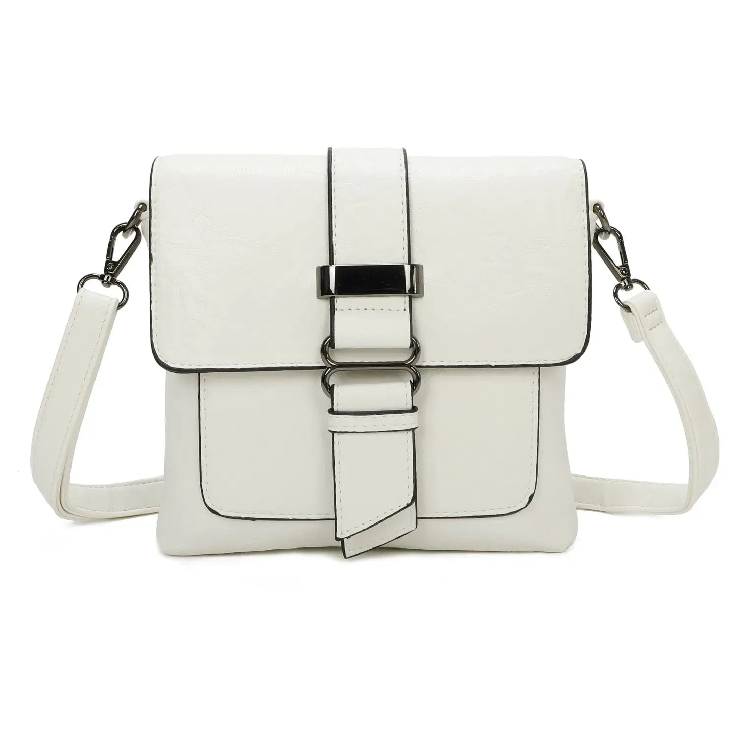 Small Medium Size 3 Compartment Cross Body Bag Shoulder Bag: Navy