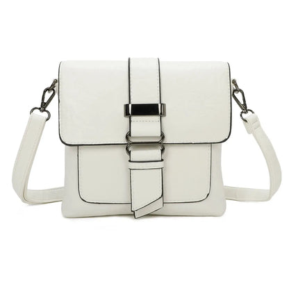 Small Medium Size 3 Compartment Cross Body Bag Shoulder Bag: Navy