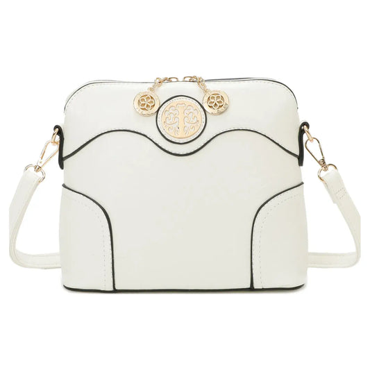 Superbia - Small Square Cross Body Bag Shoulder Bag -9122: White