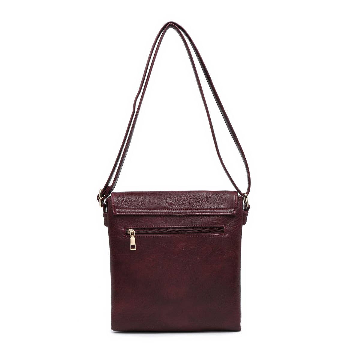 Cross Body Handbag with flap over cover: Black