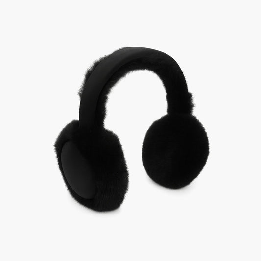 Sarta Accessories - Ozzie Black Faux Fur Earmuffs: One-size