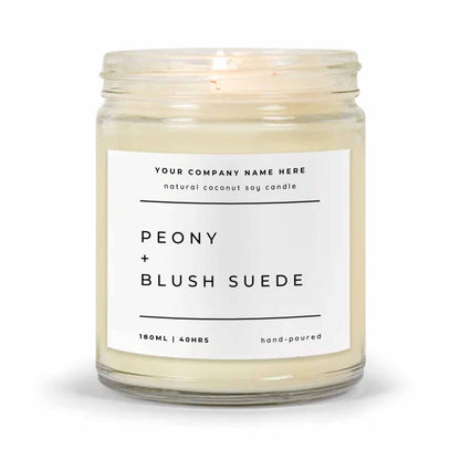 Candle Drop - Clear Jar | Personalised Hand-Poured Natural Soy Candle: Mango Coconut / 190ml