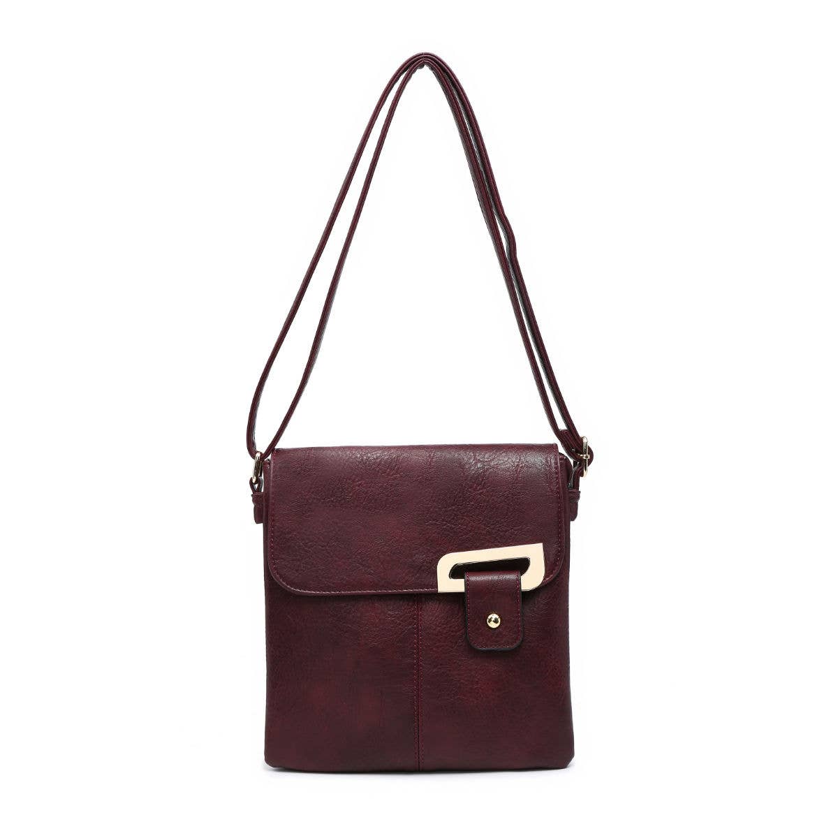 Cross Body Handbag with flap over cover: Black