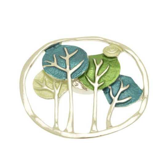 Miss Milly Limited - Green Tree Magnetic Brooch