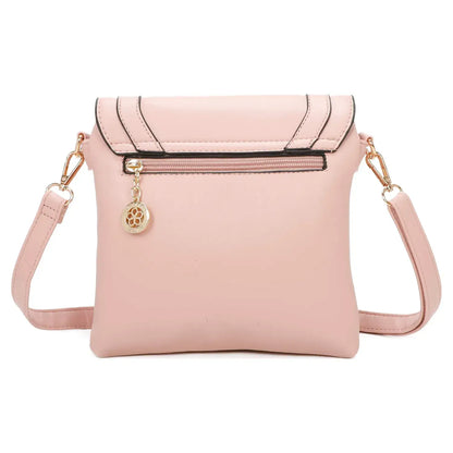 Small 3 Compartment Cross Body Bag Shoulder Bag- Cream